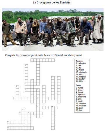Zombie Crossword Puzzle